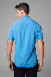 Camisa Social W.R Manga Curta Repelente a Líquidos Slim