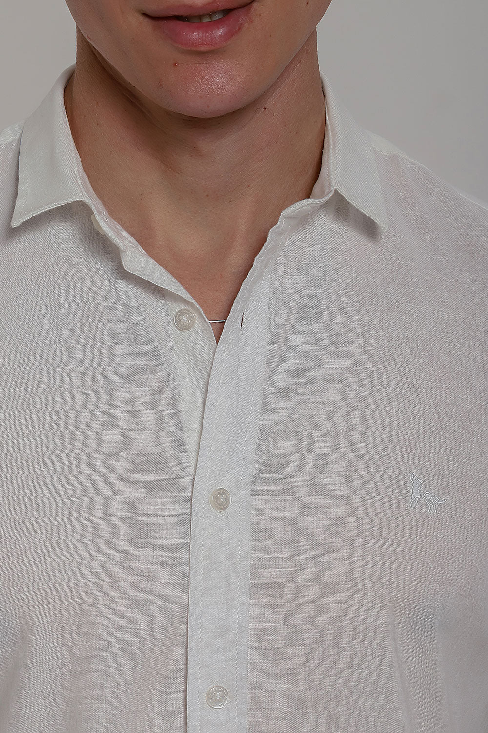 Camisa Social Masculina de Linho Linen 30 Manga Longa Slim