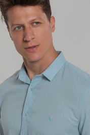 Camisa Social Masculina de Linho Linen 30 Manga Longa Slim