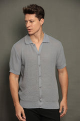 Camisa de Tricot Masculina Texturizada Portofino Relax