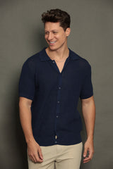 Camisa de Tricot Masculina Texturizada Portofino Relax