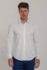 Camisa Social Masculina Fibra de Bambu Manga Longa Slim Fit
