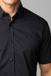 Camisa Social Masculina Manga Curta Tricoline Acetinada