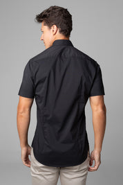 Camisa Social Masculina Manga Curta Tricoline Acetinada