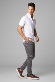 Camisa Social Masculina Manga Curta Tricoline Acetinada