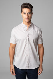 Camisa Social Masculina Manga Curta Tricoline Acetinada