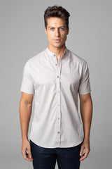 Camisa Social Masculina Manga Curta Tricoline Acetinada