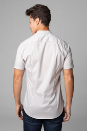 Camisa Social Masculina Manga Curta Tricoline Acetinada