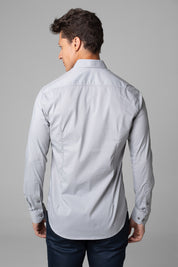Camisa Social Masculina Tricoline Acetinada Slim Fit Vista Oculta ML