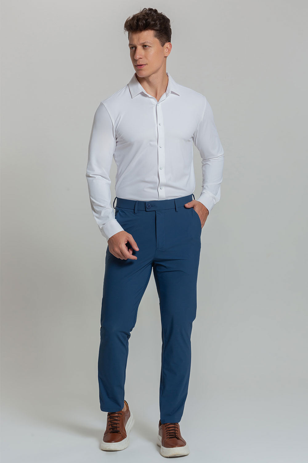 Calça Alfaiataria Masculina Ultra Stretch 360° Repelente à Água
