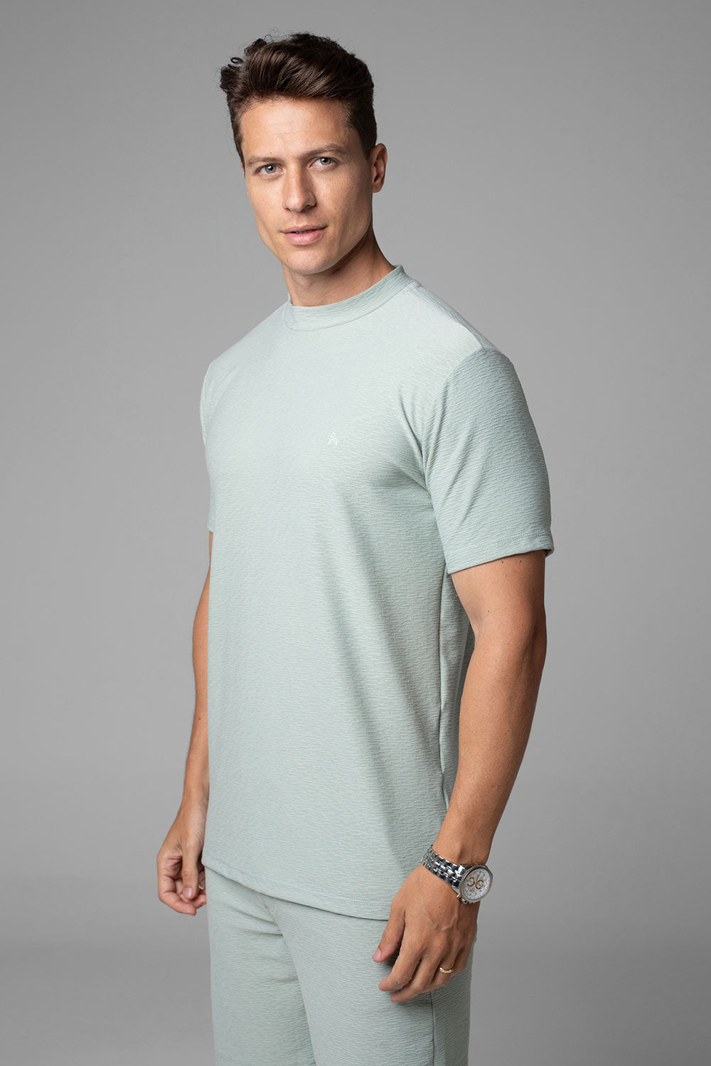 Camiseta Gola Média Masculina Aurora Slim