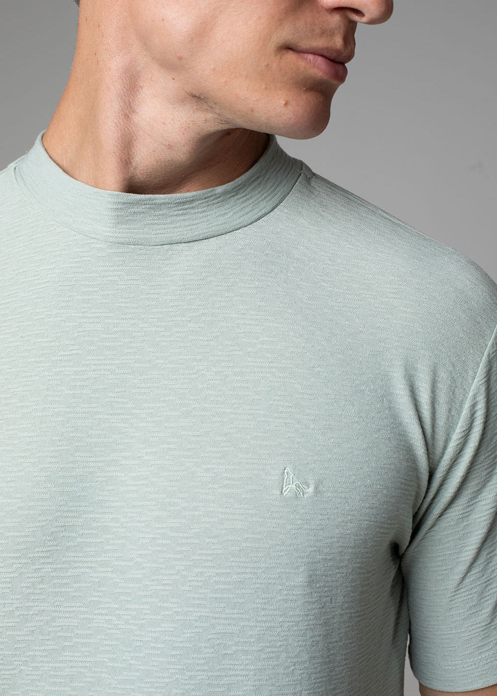 Camiseta Gola Média Masculina Aurora Slim