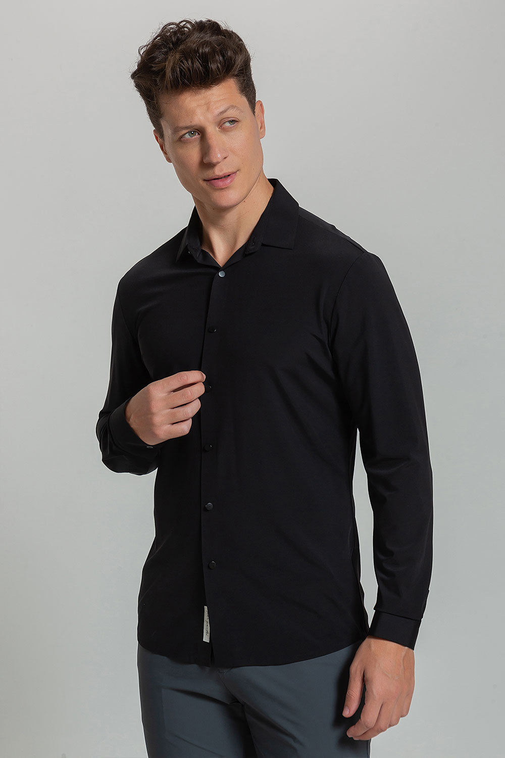 Camisa Social Masculina Ultra Stretch 360° Manga Longa