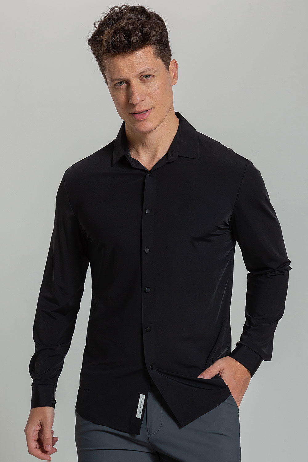 Camisa Social Masculina Ultra Stretch 360° Manga Longa