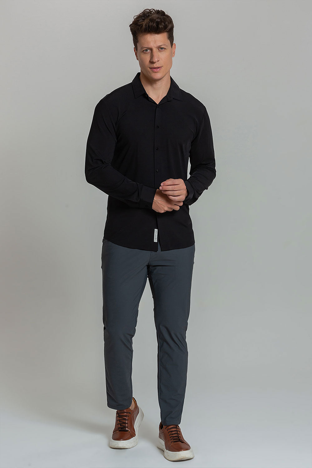 Camisa Social Masculina Ultra Stretch 360° Manga Longa