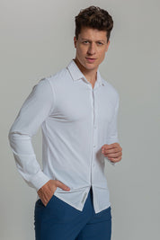 Camisa Social Masculina Ultra Stretch 360° Manga Longa