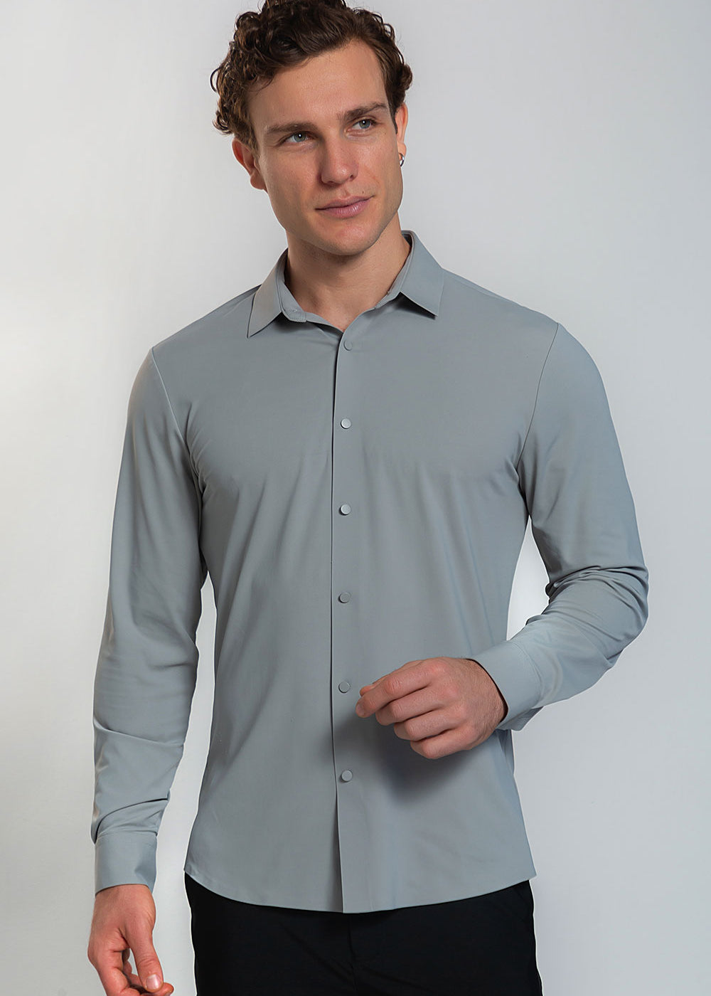Camisa Social Masculina Ultra Stretch 360° Manga Longa