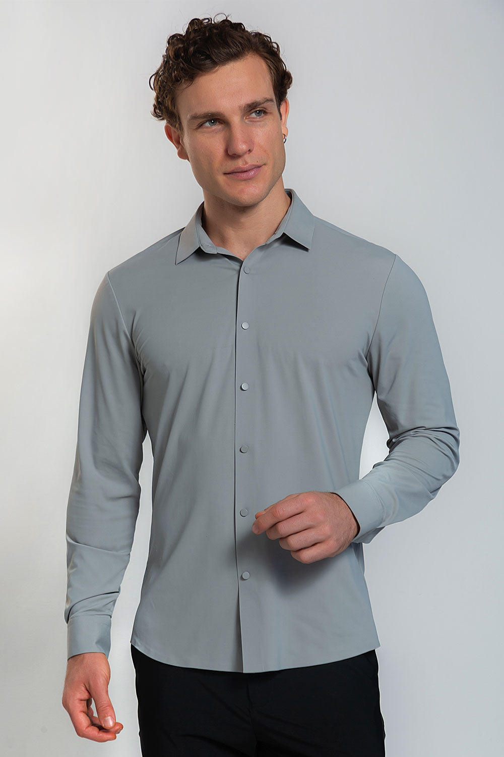 Camisa Social Masculina Ultra Stretch 360° Manga Longa