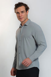 Camisa Social Masculina Ultra Stretch 360° Manga Longa