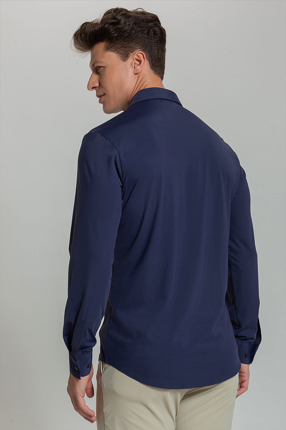 Camisa Social Masculina Ultra Stretch 360° Manga Longa