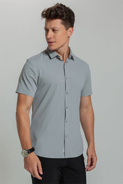 Camisa Social Masculina Ultra Stretch 360° Manga Curta