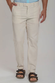 Calça Alfaiataria Masculina de Linho Cós Transpassado