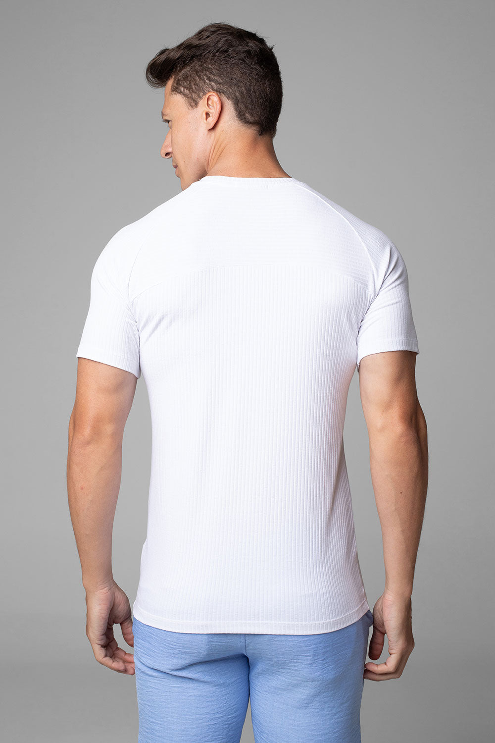 Camiseta Canelada Masculina Slim Tonic