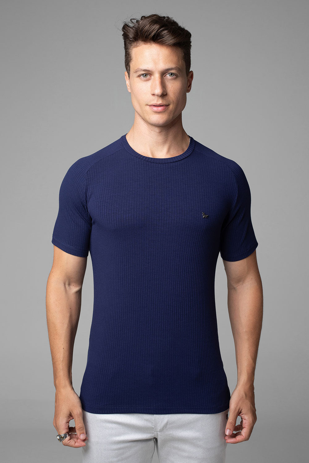 Camiseta Canelada Masculina Slim Tonic