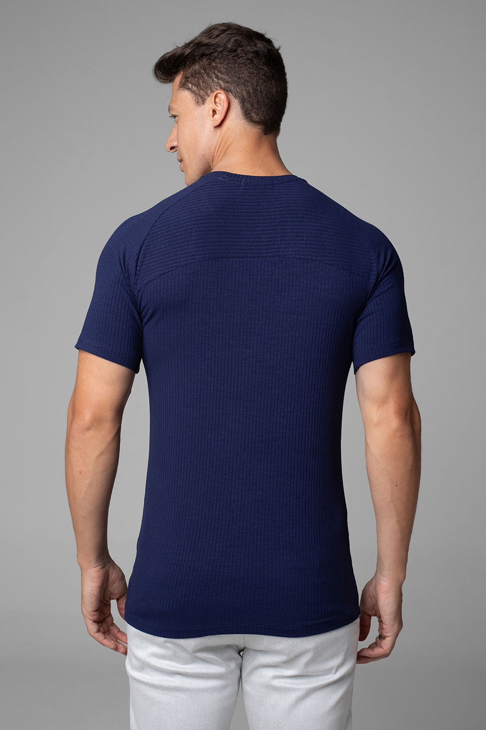 Camiseta Canelada Masculina Slim Tonic