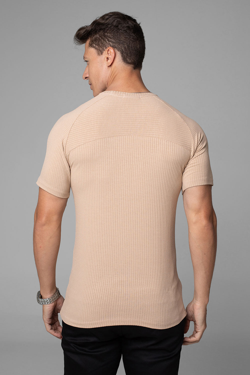 Camiseta Canelada Masculina Slim Tonic